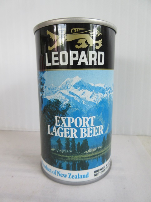 Leopard Export Lager Beer - white band at bottom